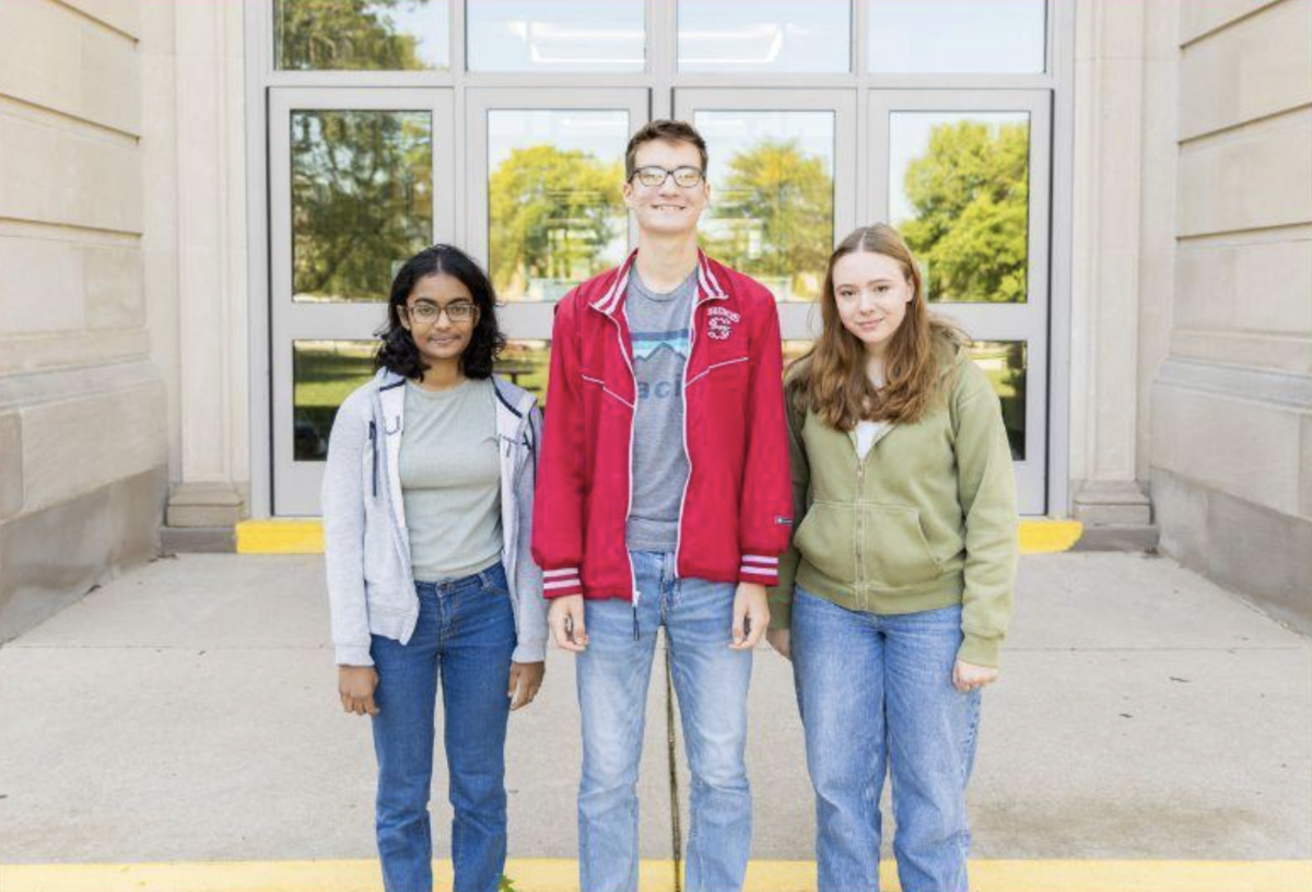 (from left) Ritisha Dey, Max Holifield, Andrina Roberts